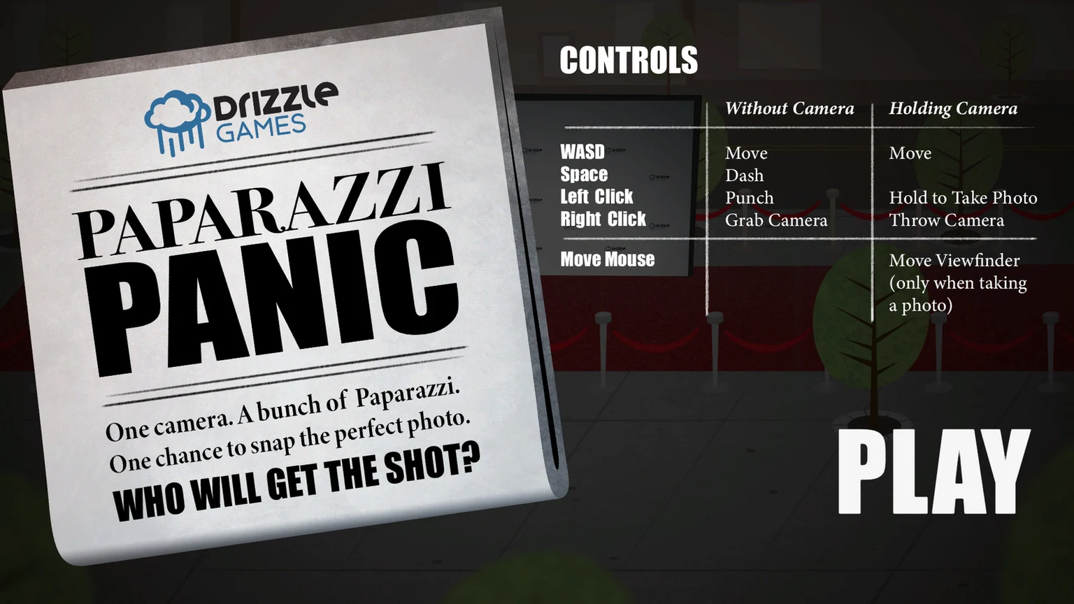 Paparazzi Panic Home Screen