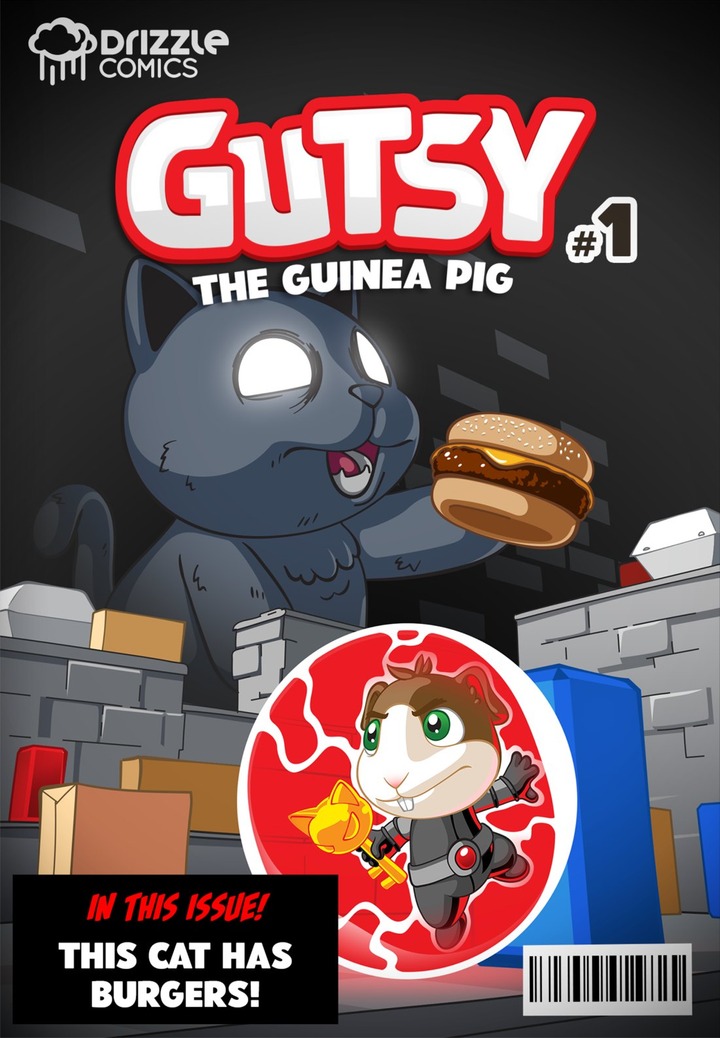 Book 1 cover: this cat has burgers!