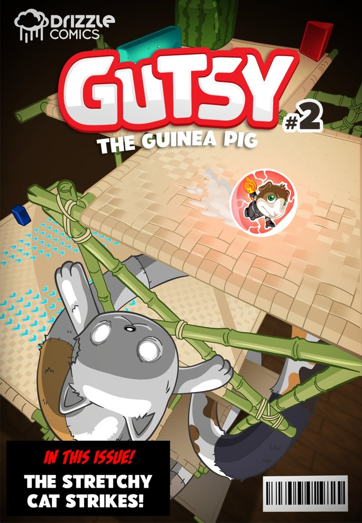 Book 2 cover: the stretchy cat strikes!