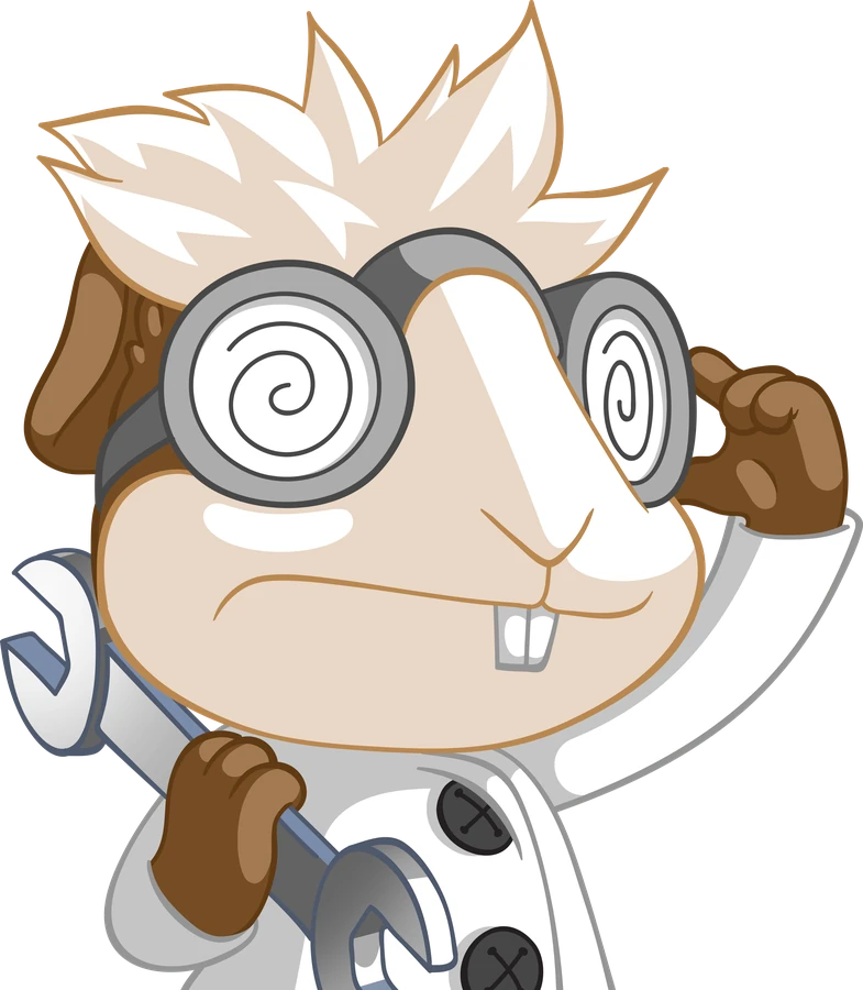 Gutsy's brother, adjusting his goggles